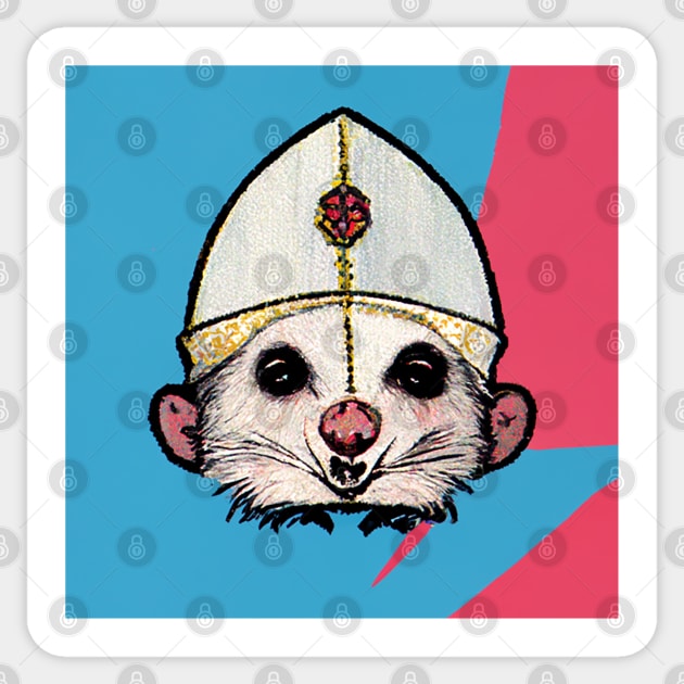 Opossum The Pope! Sticker by nonbeenarydesigns